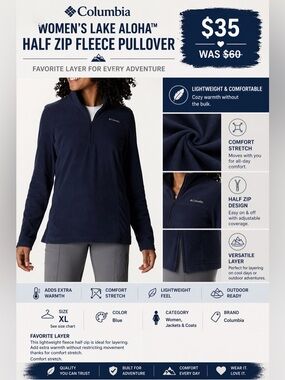 Women's Lake Aloha™ Half Zip Fleece Pullover